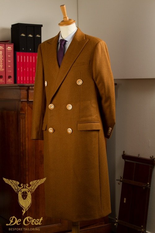 Vicuña Overcoat 6x2 Double Breasted Peak Lapel — Bespoke Tailor